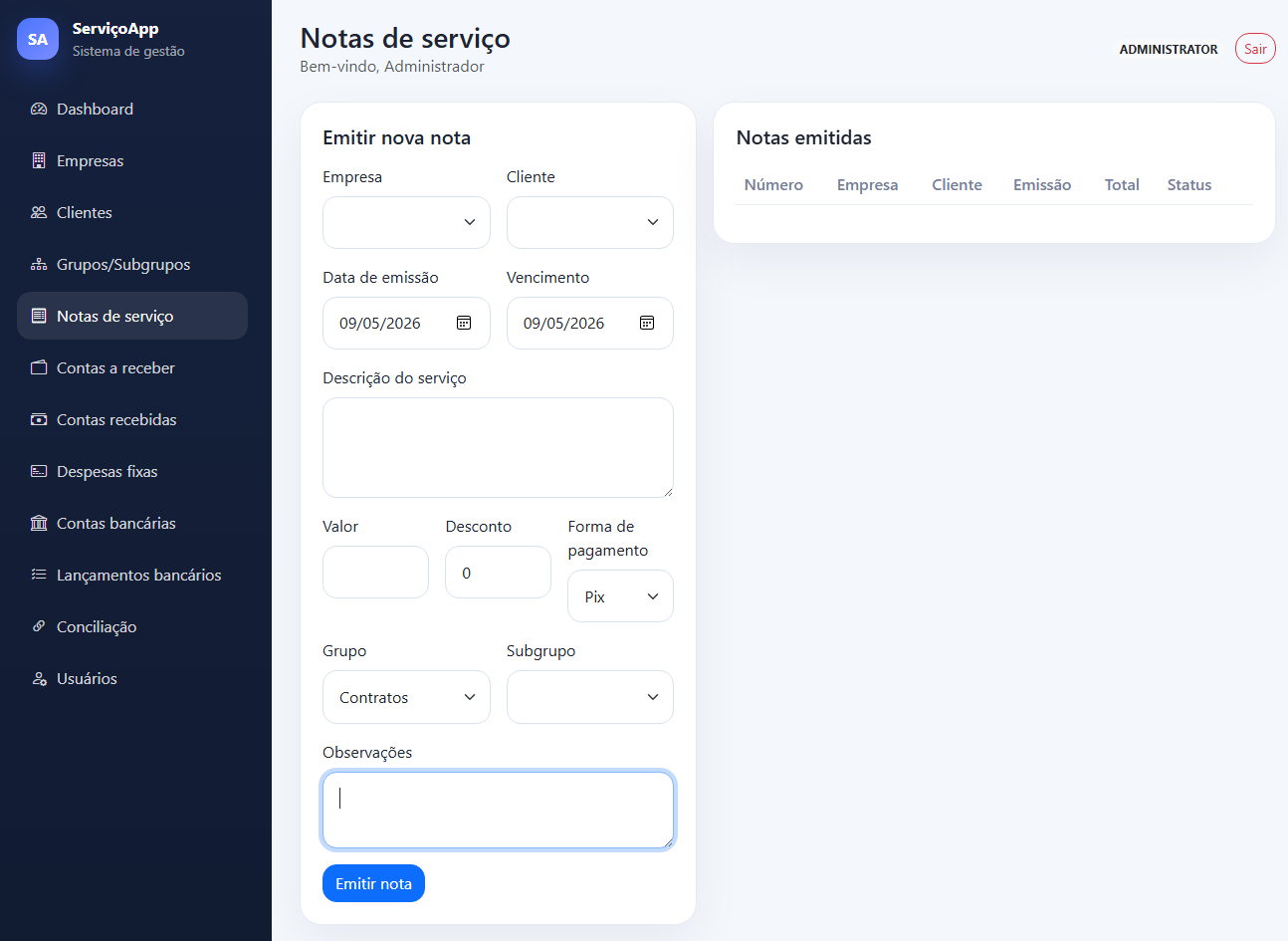 Gerenciamento Financeiro com Emissão NFSe - imagem 9
