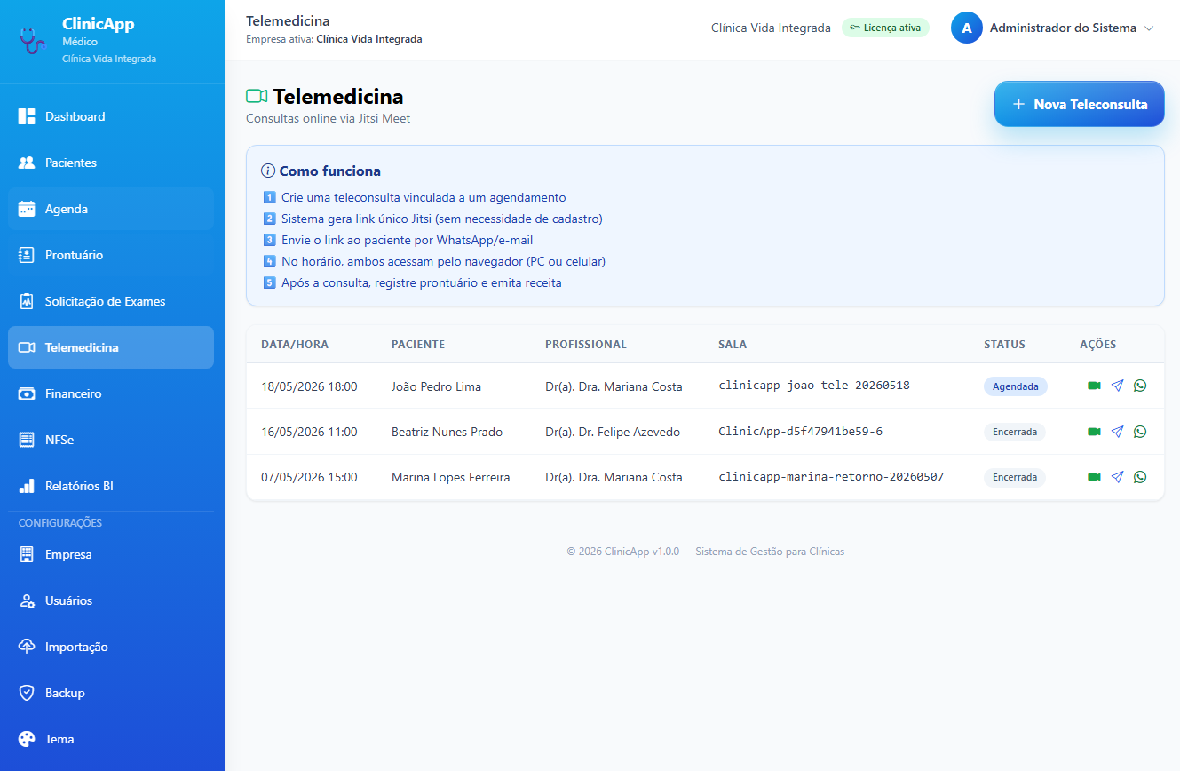Consulta online, sem necessidade de instalação de aplicativo adicional